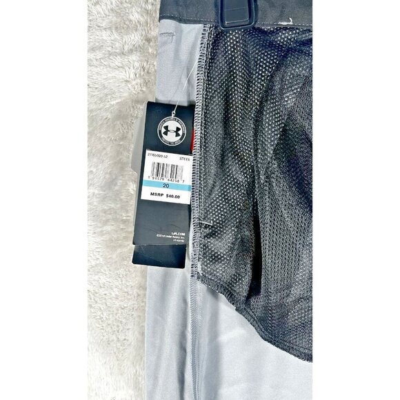 Under Armour UA Heat Gear UPF 50 Golf Shorts Boys Size 20 Gray NWT - Picture 7 of 10